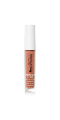 Warm, creamy but sheer nude beige lip gloss with volumizing peptides
